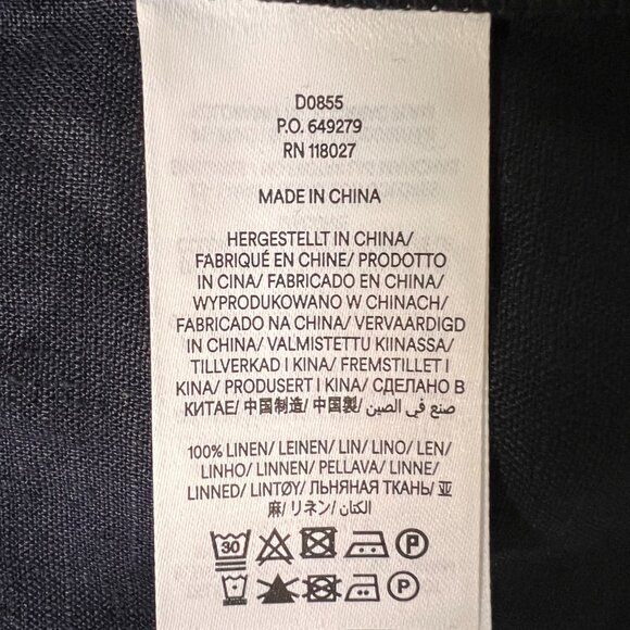 Navy Boden 100% linen dress, size 6 - Picture 6 of 6